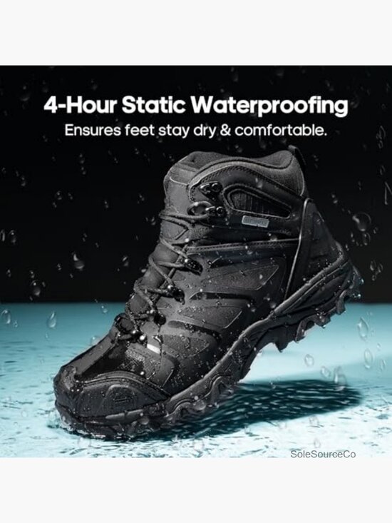 Waterproof Steel Toe Work Boots Men Lace Up Safety Construction Boots main image 7